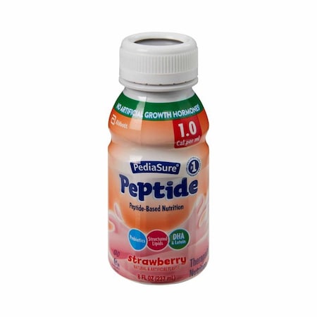 Pediasure Peptide 1. Cal Pediatric Oral Supplement PediaSure Peptide 1.0 Cal Strawberry Flavor 8 oz. Bottle Liquid Peptide 67411